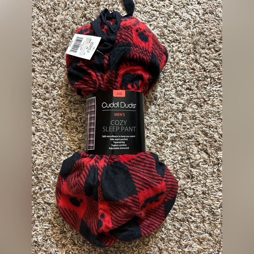 Men’s Cuddl Duds Fleece Pajama Pants, size 4XB